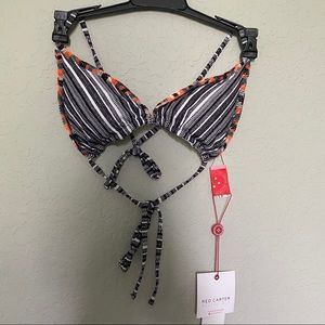 Just In!!! Red Carter Printed Bikini Top